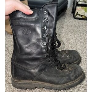 Matterhorn Men's Military Boots Size 9.5 Black Leather Combat GoreTex Thinsulate